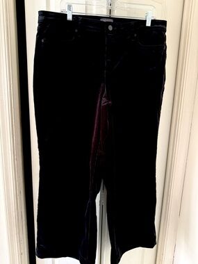 NYDJ Women's BlackTeresa Wide Leg
Corduroy  Trouser Pants 14P